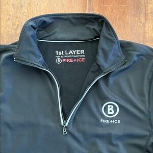 BOGNER Fire + Ice 1st Layer Black Quarter-Zip Pullover Men’s L
